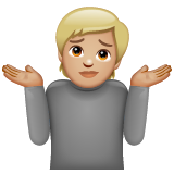 Pessoa Dando De Ombros: Pele Morena Clara para WhatsApp 2.26.8.72
