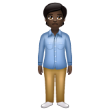 Pessoa Em Pé: Pele Escura para WhatsApp 2.26.8.72