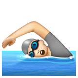 Плавание: очень светлый тон кожи для WhatsApp 2.26.8.72