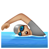 Pessoa Nadando: Pele Morena Clara para WhatsApp 2.26.8.72