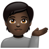 Pessoa Com A Palma Virada Para Cima: Pele Escura para WhatsApp 2.26.8.72