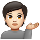 Pessoa Com A Palma Virada Para Cima: Pele Clara para WhatsApp 2.26.8.72