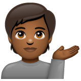 Pessoa Com A Palma Virada Para Cima: Pele Morena Escura para WhatsApp 2.26.8.72