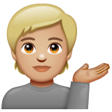 Pessoa Com A Palma Virada Para Cima: Pele Morena Clara para WhatsApp 2.26.8.72