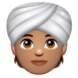 Людина в тюрбані: середній тон шкіри для WhatsApp 2.26.8.72