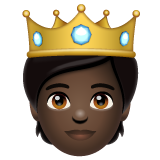 Pessoa Com Coroa: Pele Escura para WhatsApp 2.26.8.72