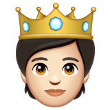 Pessoa Com Coroa: Pele Clara para WhatsApp 2.26.8.72