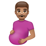 người đàn ông mang bầu: màu da trung bình cho WhatsApp 2.26.8.72