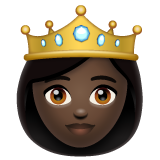 Принцеса: дуже темний тон шкіри для WhatsApp 2.26.8.72