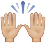 Mãos Para Cima: Pele Morena Clara para WhatsApp 2.26.8.72