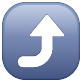 Стрілка вправо з поворотом вгору для WhatsApp 2.26.8.72