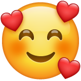 Cara sorridente com coração para WhatsApp 2.26.8.72