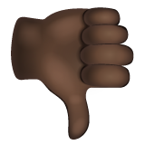 Polegar Para Baixo: Pele Escura para WhatsApp 2.26.8.72