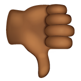 Polegar Para Baixo: Pele Morena Escura para WhatsApp 2.26.8.72
