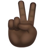 Mão Em V De Vitória: Pele Escura para WhatsApp 2.26.8.72
