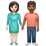Mulher And Homem Holding Hands: Pele Clara, Pele Morena Escura para WhatsApp 2.26.8.72