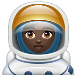 Astronauta Mulher: Pele Escura para WhatsApp 2.26.8.72