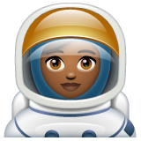 Astronauta Mulher: Pele Morena Escura para WhatsApp 2.26.8.72