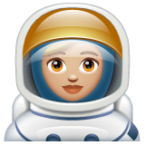Жінка-космонавт: світлий тон шкіри для WhatsApp 2.26.8.72