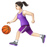 Mulher Jogando Basquete: Pele Clara para WhatsApp 2.26.8.72