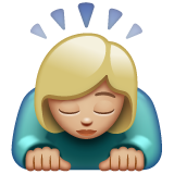 Perempuan menunduk: ton kulit sederhana cerah untuk WhatsApp 2.26.8.72