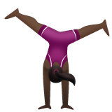 Mulher Fazendo Estrela: Pele Escura para WhatsApp 2.26.8.72