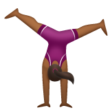 Mulher Fazendo Estrela: Pele Morena Escura para WhatsApp 2.26.8.72