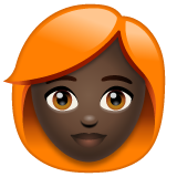 Mulher: Pele Escura, Cabelo Vermelho para WhatsApp 2.26.8.72