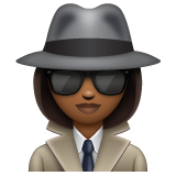 Detektif wanita: warna kulit gelap-sedang untuk WhatsApp 2.26.8.72