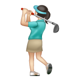 Жінка грає в гольф: дуже світлий тон шкіри для WhatsApp 2.26.8.72