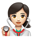 Жінка-лікар: дуже світлий тон шкіри для WhatsApp 2.26.8.72