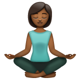 Жінка в позі лотоса: темний тон шкіри для WhatsApp 2.26.8.72