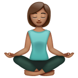 Mulher Na Posição De Lótus: Pele Morena para WhatsApp 2.26.8.72