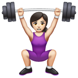 Mulher Levantando Peso: Pele Clara para WhatsApp 2.26.8.72
