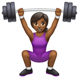 Mulher Levantando Peso: Pele Morena Escura para WhatsApp 2.26.8.72
