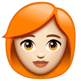 Mulher: Pele Clara, Cabelo Vermelho para WhatsApp 2.26.8.72