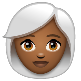 Mulher: Pele Morena Escura, Cabelo Branco para WhatsApp 2.26.8.72