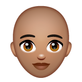 Жінка: середній тон шкіри без волосся для WhatsApp 2.26.8.72