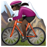 Mulher Fazendo Mountain Bike: Pele Escura para WhatsApp 2.26.8.72