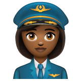 Piloto De Avião Mulher: Pele Morena Escura para WhatsApp 2.26.8.72