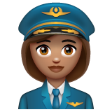 Piloto De Avião Mulher: Pele Morena para WhatsApp 2.26.8.72