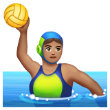 Mulher Jogando Polo Aquático: Pele Morena para WhatsApp 2.26.8.72