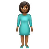 Жінка стоїть: темний тон шкіри для WhatsApp 2.26.8.72