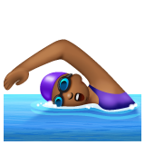 Mulher Nadando: Pele Morena Escura para WhatsApp 2.26.8.72