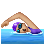 Mulher Nadando: Pele Morena Clara para WhatsApp 2.26.8.72