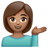Жінка тягне руку: середній тон шкіри для WhatsApp 2.26.8.72