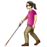 Mulher Com Bengala Para Cego: Pele Clara para WhatsApp 2.26.8.72