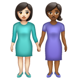 Duas Mulheres De Mãos Dadas: Pele Clara, Pele Morena Escura para WhatsApp 2.26.8.72