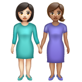 Duas Mulheres De Mãos Dadas: Pele Clara, Pele Morena para WhatsApp 2.26.8.72