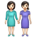 Duas Mulheres De Mãos Dadas: Pele Clara para WhatsApp 2.26.8.72